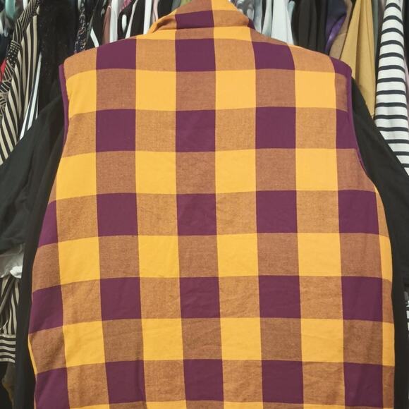 NIKE Reversible Purple & Yellow Puffer Vest - SynthWave Punk Pop Streetwear - XL - Picture 5 of 7